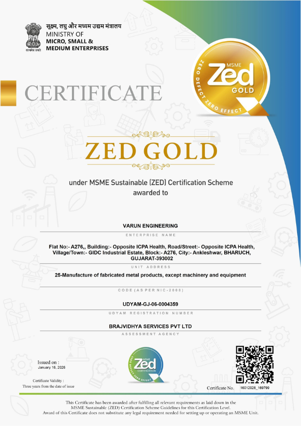 Zed Gold Certificate